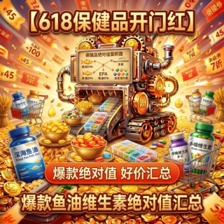 618开门红战报：保健品开门红好价汇总（蛋白粉、鱼油、维生素、辅酶、维骨力等）点击收藏不迷路