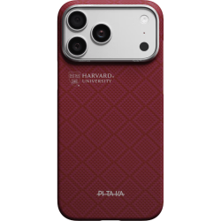 PITAKA iPhone17ProMax 凯夫拉磁吸手机壳 哈佛红