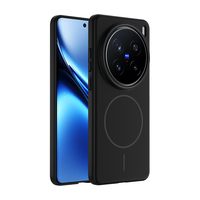 KEKLLE适用vivo X200pro手机壳 vivo X200pro保护套MagSafe磁吸无线充电磨砂防摔软边保护套 午夜黑