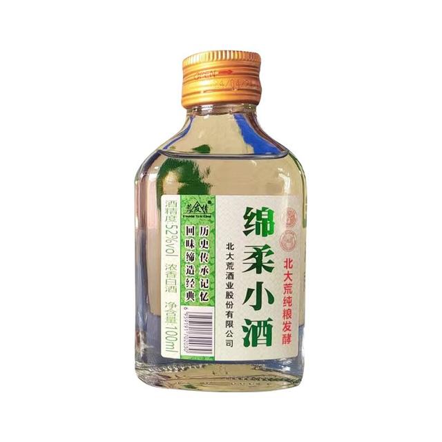 PLUS会员：北大荒 纯粮发酵 52度 绵柔 100ml 白酒 赠京东洗车