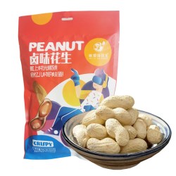 唯爱佳 花生 当季新鲜花生山核桃蒜香味带壳烘炒咸干炒 300g*1袋