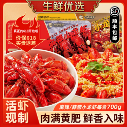 洪湖渔家 Honghu 洪湖渔家 麻辣蒜蓉小龙虾 700g（净虾380g 3-5钱/只）
