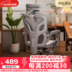 联丰 E-65CG-1 人体工学电脑椅 灰框灰网