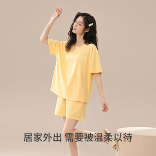 三枪 新疆棉圆领短袖短裤家居服套装 深灰 XL