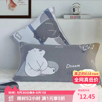 AVIVI 梦想熊 枕巾 50*80cm 灰色 一对装