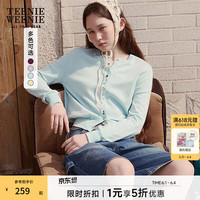 TEENIE WEENIE 小熊女装毛针织衫夏季时髦多巴胺圆领开衫