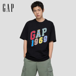 Gap 新款纯棉logo短袖T恤美版