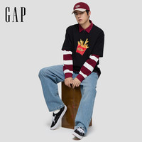 Gap/盖璞 纯棉趣味立体贴布印花宽松短袖T恤