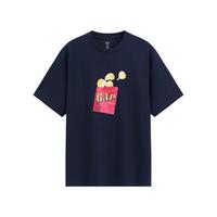 Gap 866350 纯棉立体贴布印花 海军蓝 M 男士T恤