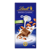 瑞士莲 Swiss Classic瑞士经典 扁桃仁牛奶巧克力 100g 排块装