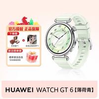 华为 WATCH GT6智能手表 41mm 薄荷青氟橡胶表带