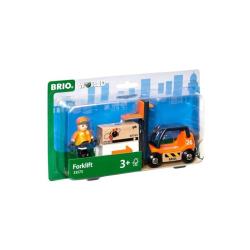BRIO 儿童室内游戏玩具WORLD叉车创意设计益智