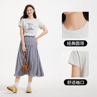 热风 阿毛联名印花 灰色 M 女士T恤