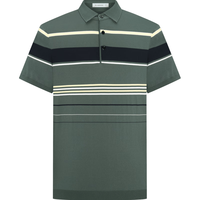 劲霸男装 VTTT2340 撞色条纹 军绿 2XL POLO衫