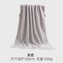 亚光 阿尔泰浴巾 纯棉大浴巾 80x160cm 灰色 加大加厚 速吸无荧光