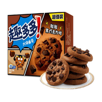 趣多多 大块曲奇饼干 黑巧克力味 288g