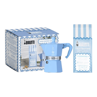 Bialetti 比乐蒂 摩卡壶 冰蓝 3杯份+杏仁风味咖啡粉250g 2件套