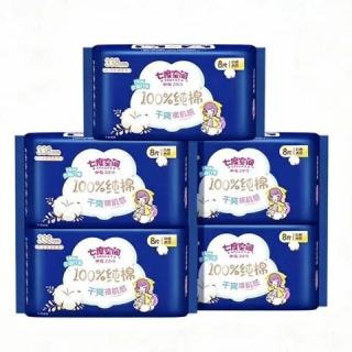 七度空间 姨妈巾少女超薄纯棉超长夜用338mm*40片