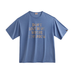 马登 美式复古冰丝凉感 花蓝色 L 男士T恤