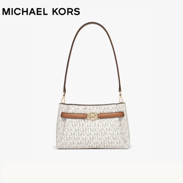 MICHAEL KORS 【老花小号通勤】MK ANGELINA轻便手提单肩女包可装7.9英寸平板