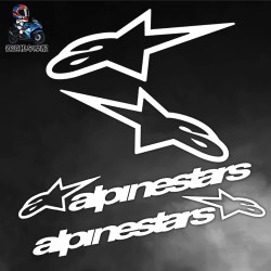 摩托车贴纸改装车身A星AIpinestars贴花装饰头盔版画电动车防水贴
