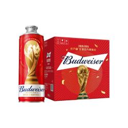百威 红罐啤酒1L*6大瓶 经典醇正拉格整箱批发囤