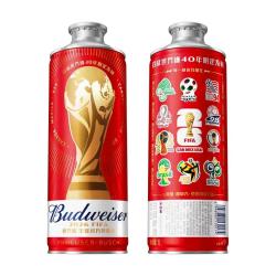 百威 经典啤酒红百1L*6桶 整箱装新品