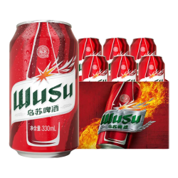 乌苏啤酒 大红乌苏国产烈性高度拉格黄啤酒整箱 红乌苏500ml*24罐+楼兰秘酿500ml*12罐