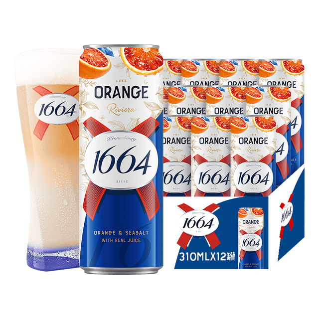 1664凯旋 1664 凯旋 血橙海盐风味啤酒 310mL*12罐
