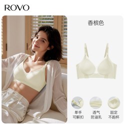 ROVO 孕妇哺乳内衣夏季薄款防下垂喂奶专用2026年超薄睡觉可穿文胸