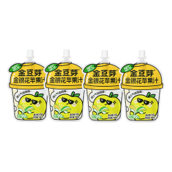 金豆芽 金银花苹果汁儿童夏天饮品户外小袋便携分享装100ml*4袋