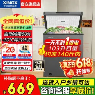 星星 无霜 商用冰柜  103L