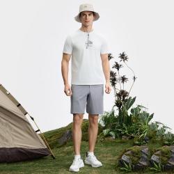 FILA 男装男式运动休闲裤男士户外简约透气舒适基础日常梭织五分裤