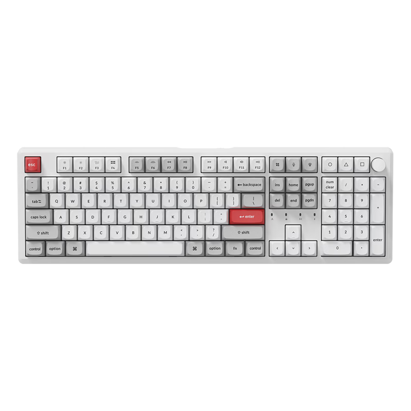 Keychron J5Ultra 三模双8K无线机械键盘 极昼白 V2奶芙轴