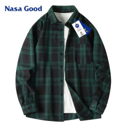 NASA GOOD 男士长袖衬衫 潮流格子上衣