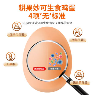 耕果妙 无抗富硒可生食鸡蛋 50g*10枚