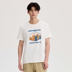 northern sun 诺思山户外男女棉质T恤圆领夏季休闲短袖运动上衣5817