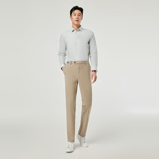 雅戈尔 VLZS114816QBA 桑蚕丝面料 绿色条纹 42(180/100A) 长袖衬衫