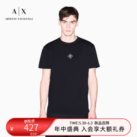 Armani Exchange 阿玛尼 男士圆领短袖刺绣纯棉T恤
