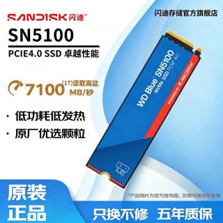百亿补贴：闪迪 SN5100 固态硬盘M.2 PCIe4.0蓝盘NVME SSD升级台式2T笔记本M2