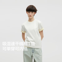 蕉内 速干棉感 男女同款T恤 L 暖白