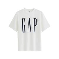 Gap/盖璞 纯棉logo渐变印花宽松短袖T恤