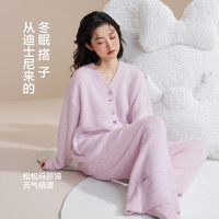 联名款：静韵 x 迪士尼联名 半边绒厚款家居服套装 可外穿