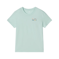 Levi's 美式复古LOGO印花 浅蓝色 S 女士T恤