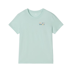 Levi's 美式复古LOGO印花 浅蓝色 S 女士T恤