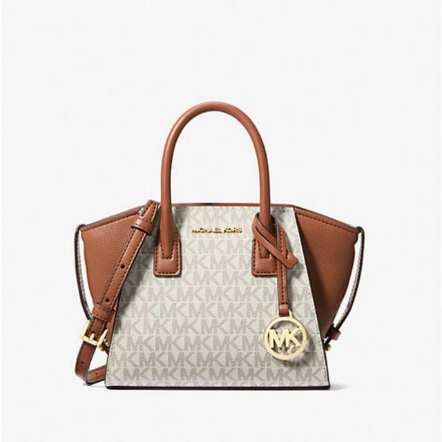 MICHAEL KORS 【拼色托特】Avril老花纯色拼接手提单肩斜挎通勤女包