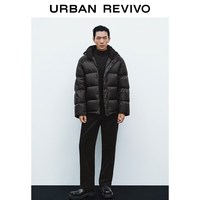 URBAN REVIVO 男士绗缝立领宽松羽绒服