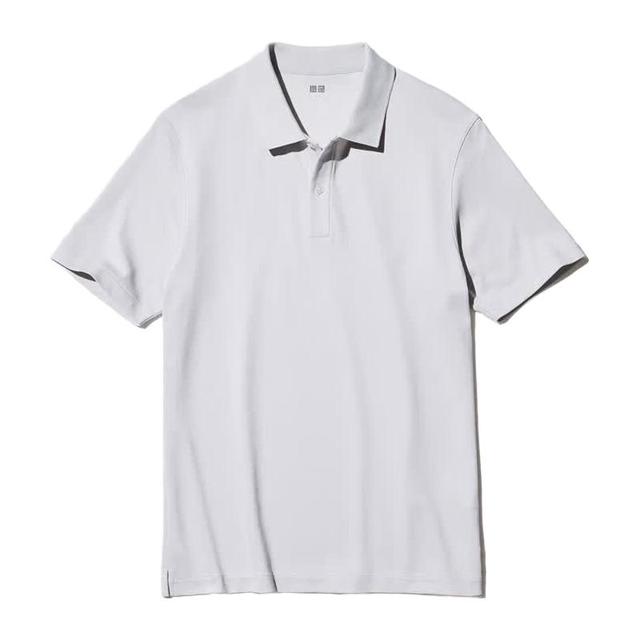 优衣库 AIRism凉感 男士POLO衫 浅灰色