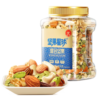 沃隆 每日坚果 买一送一 6种纯坚果仁 800g