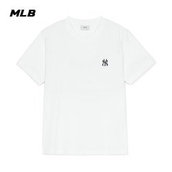 MLB T恤男女百搭休闲经典纯色圆领25春季3ATSB0153-50WHS-XXL 纽约洋基队/白色 2XL